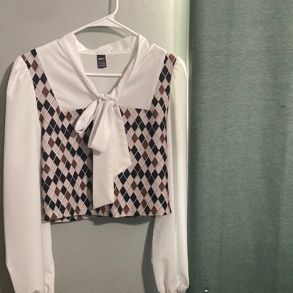 Crop dress shirt